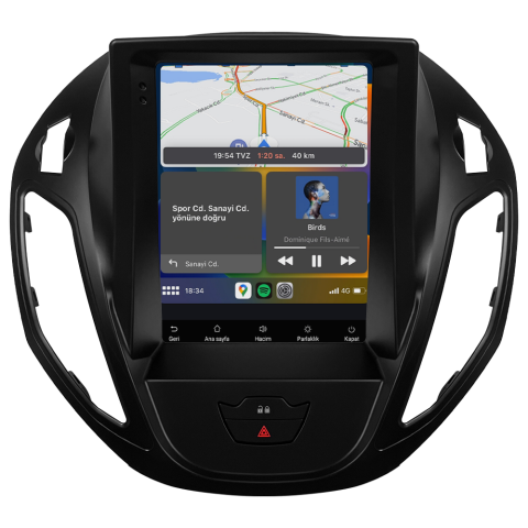 Ford Courier Titanium Android Multimedya Sistemi (2013-2024) - Görsel 5