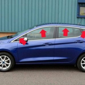 Ford Fiesta 7 HB Krom Üst Cam Çerçevesi 2017 ve Sonrası