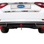 OMSA Skoda Superb B8 3V Krom Egzoz Çerçevesi 3 Parça 2015-2023 Arası