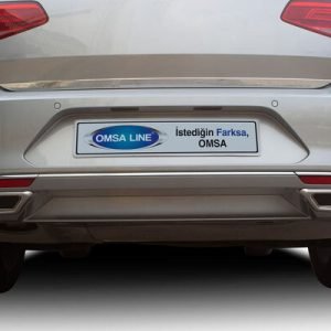 VW Passat B8 Krom R Line Difüzör Egzoz Çerçevesi 2015-2019 Arası