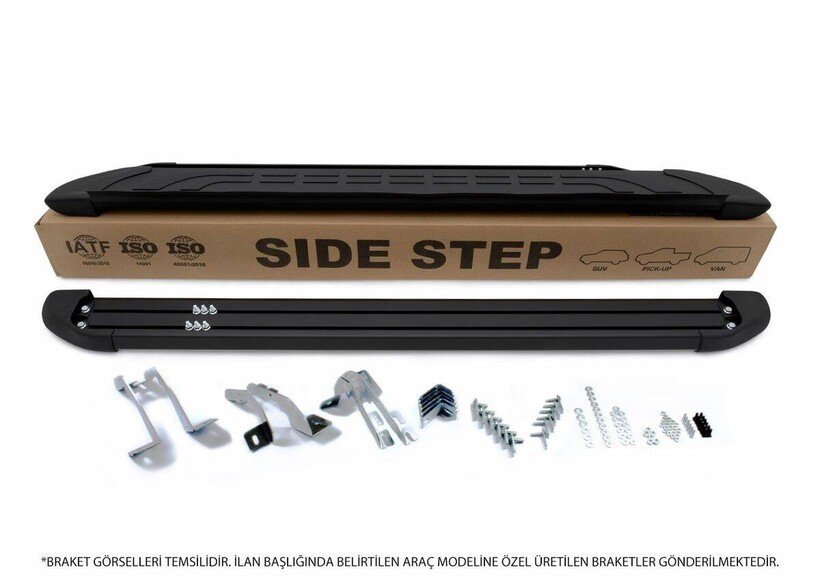 VW T5 Caravelle Faba Yan Basamak Siyah Uzun Şase 2003 ve Sonrası - Görsel 2