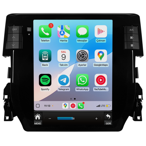 Honda Civic FC5 Android Multimedya Sistemi (2016-2021)CRV-4895XDT - Görsel 2