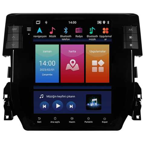 Honda Civic FC5 Android Multimedya Sistemi (2016-2021)CRV-4895XDT - Görsel 3